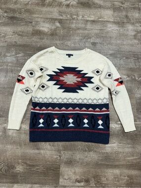 American Eagle Aztec Print Sweater Size Large
